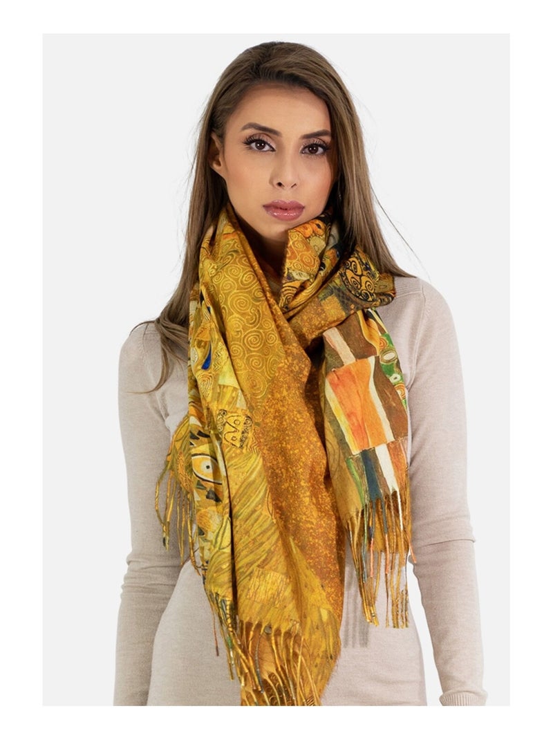 Foulard "Il bacio" di Klimt Kebello Giallo - Kiabi