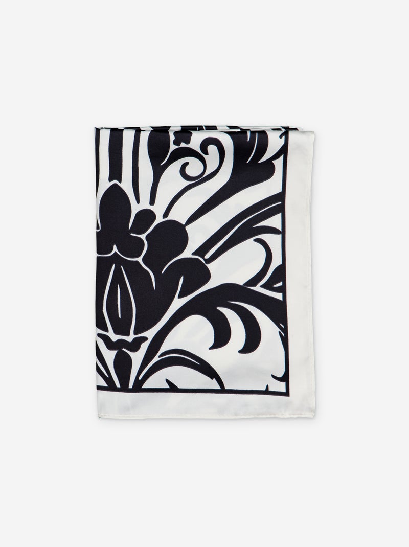 Foulard in raso fantasia (65x65 cm) Nero - Kiabi