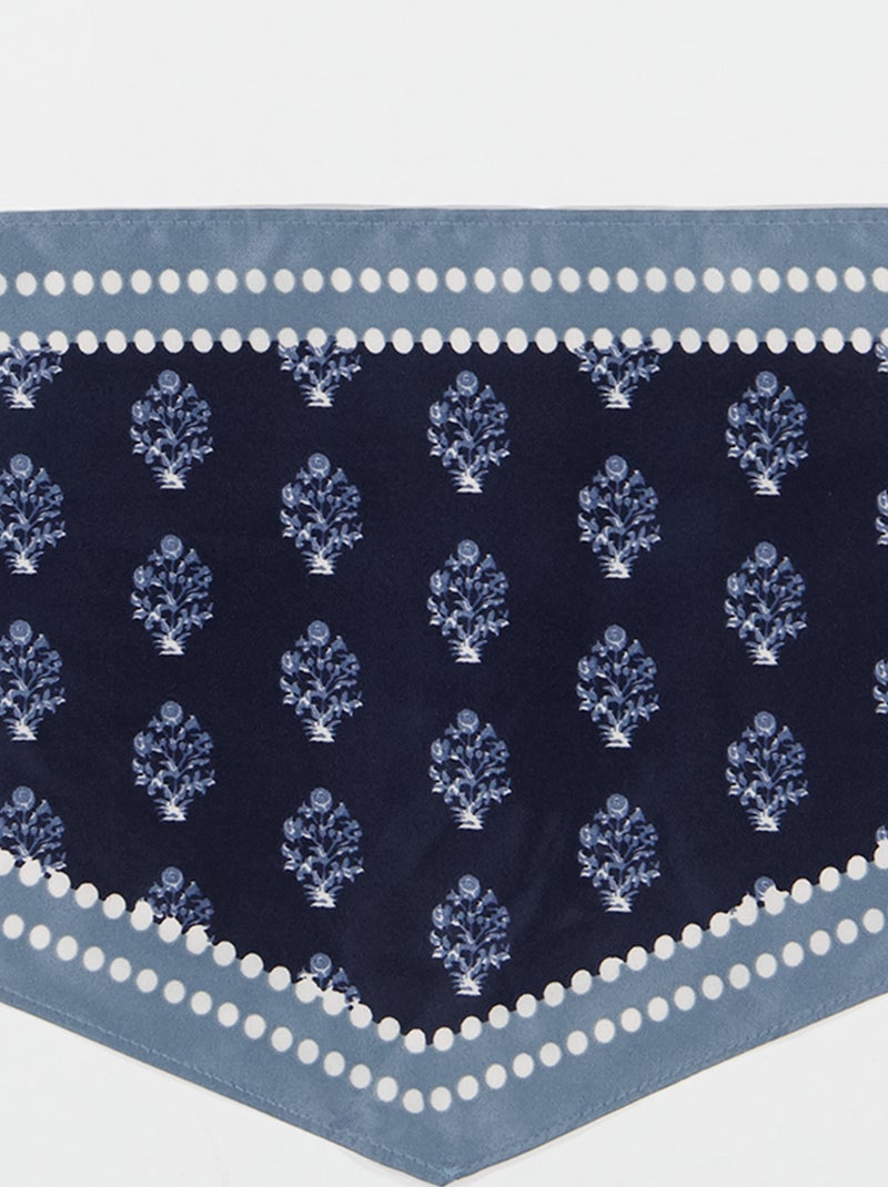 Foulard in raso fantasia Blu - Kiabi