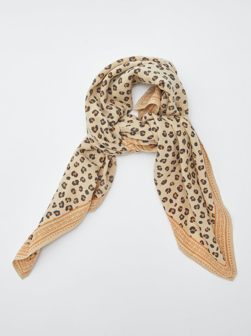 Foulard largo stampato BEIGE - Kiabi