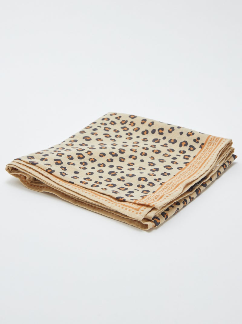 Foulard largo stampato BEIGE - Kiabi
