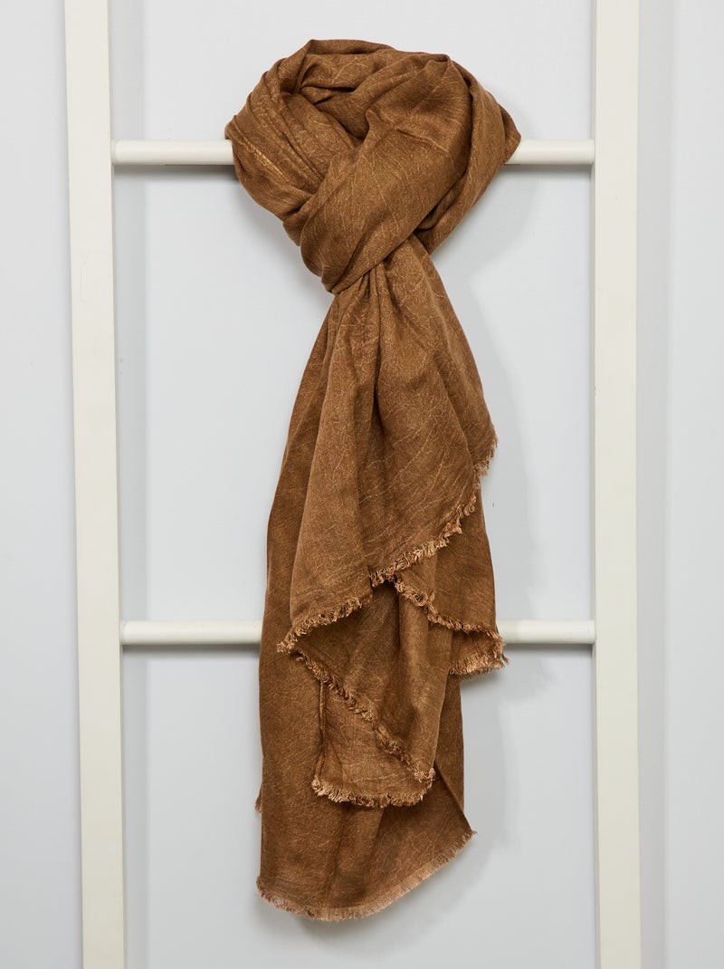 Foulard leggero color cammello in viscosa cammello - Kiabi