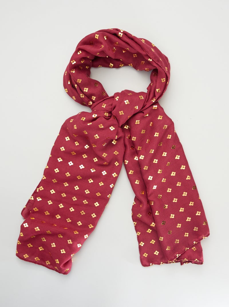 Foulard motivo dorato BEIGE - Kiabi