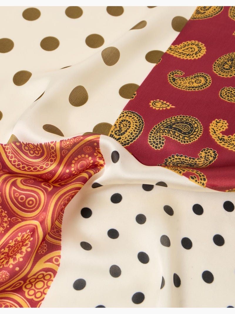 Foulard paisley e pois, mo fashion Bianco - Kiabi