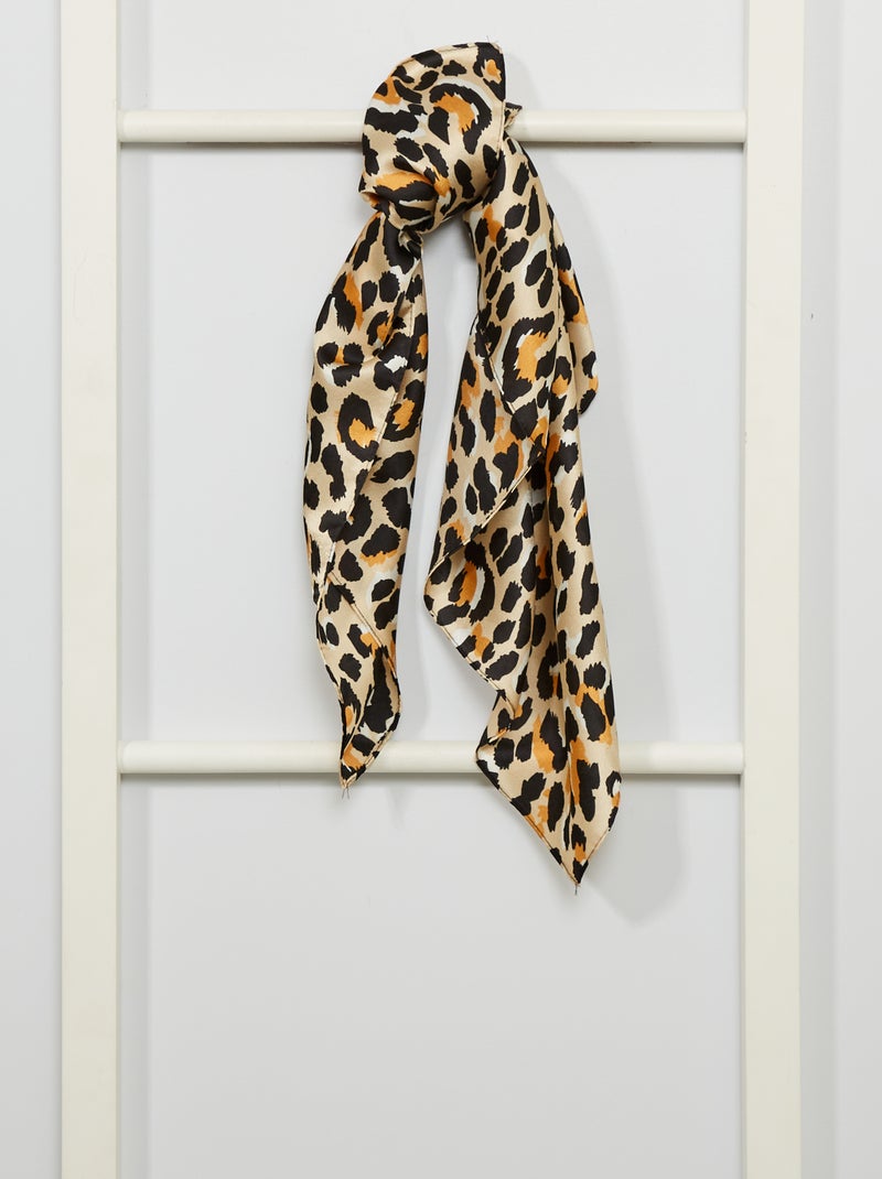 Foulard quadrato leopardo BEIGE - Kiabi