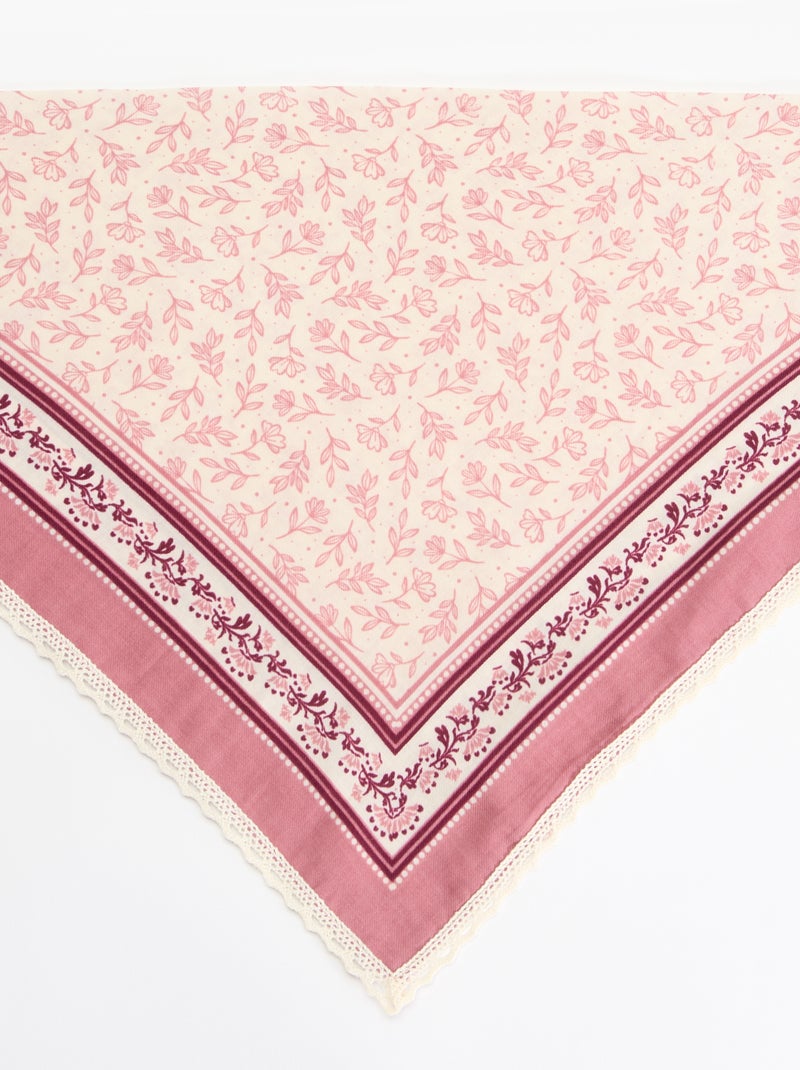 Foulard quadrato stampato Rosa - Kiabi
