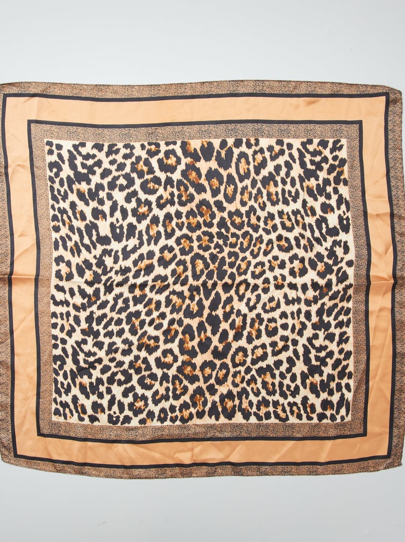 Foulard satinato 'leopardato' MARRONE - Kiabi