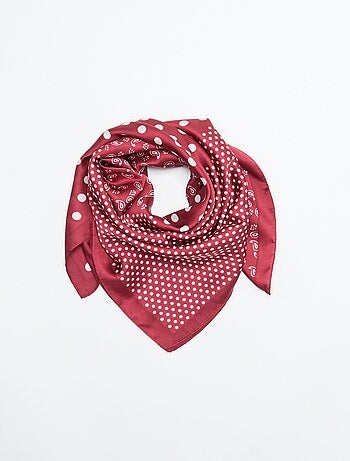 Foulard stampato a 'pois' e 'bandana'