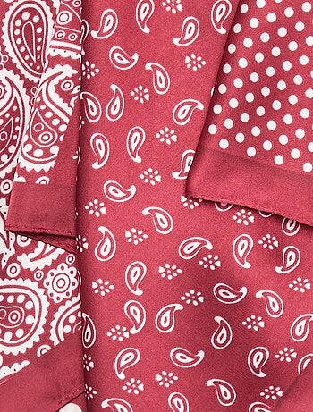 Foulard stampato a 'pois' e 'bandana'