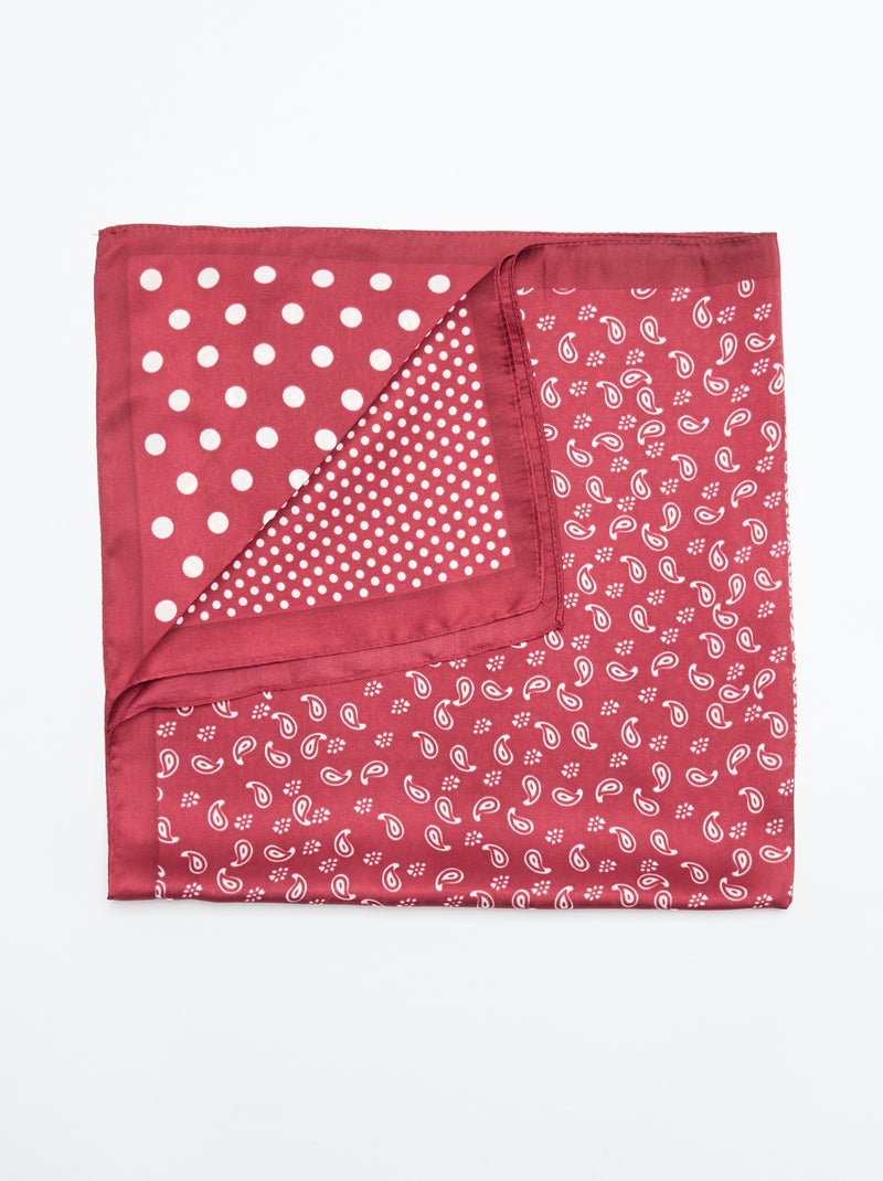 Foulard stampato a 'pois' e 'bandana' Rosso - Kiabi