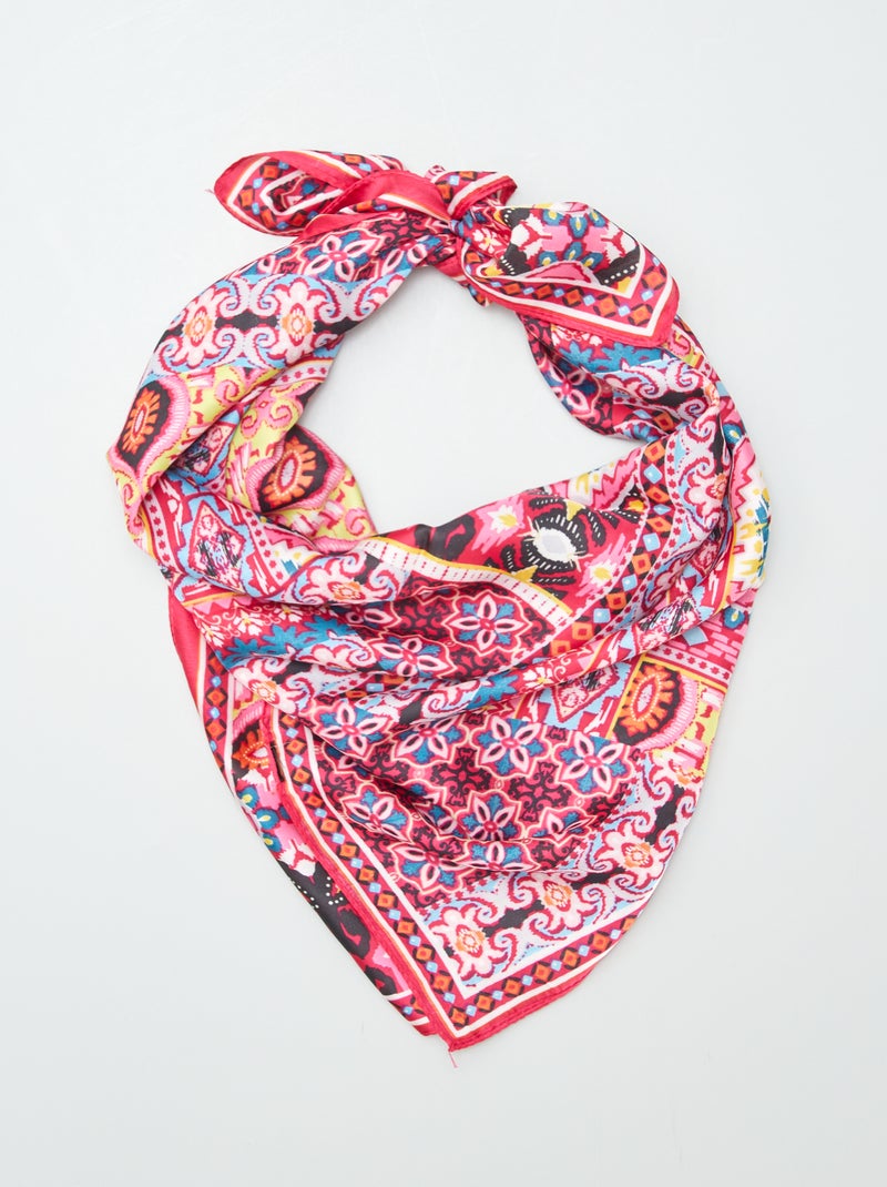 Foulard stampato effetto satinato ROSA Donna Kiabi - Main Image