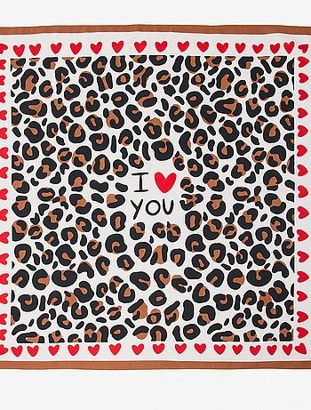 Foulard stampato fantasia (100x100 cm) 'Agathe Sorlet x Kiabi' - San Valentino