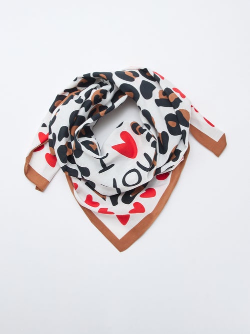 Foulard stampato fantasia (100x100 cm) 'Agathe Sorlet x Kiabi' - San Valentino - Kiabi