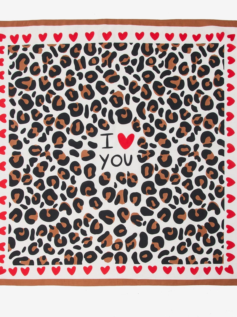 Foulard stampato fantasia (100x100 cm) 'Agathe Sorlet x Kiabi' - San Valentino Bianco - Kiabi