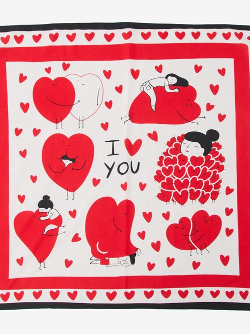Foulard stampato fantasia (100x100 cm) 'Agathe Sorlet x Kiabi' - San Valentino - Kiabi