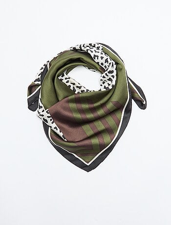 Foulard stampato leopardato