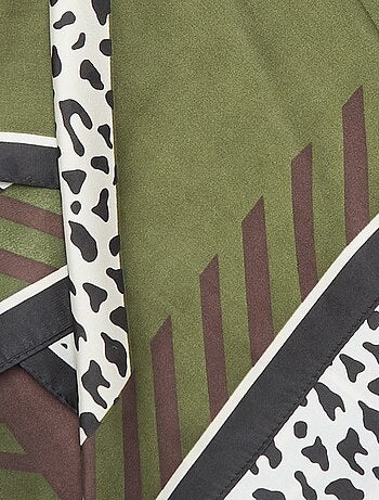 Foulard stampato leopardato