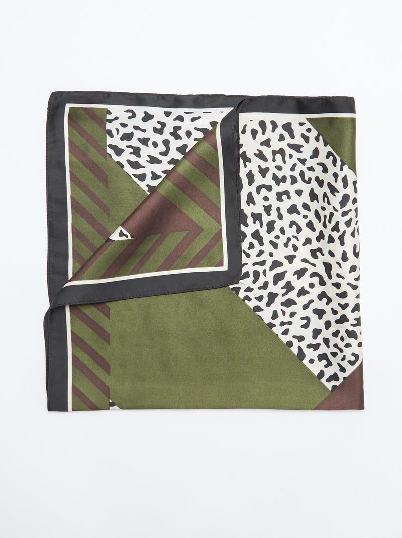 Foulard stampato leopardato Kaki - Kiabi