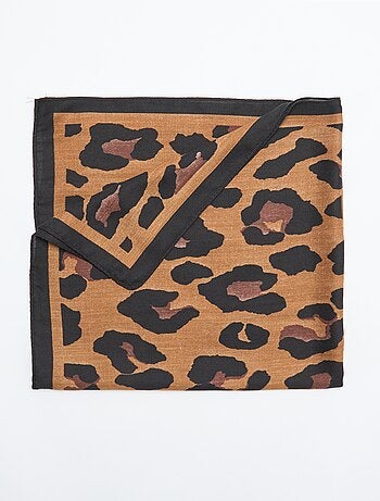 Foulard stampato 'leopardato'