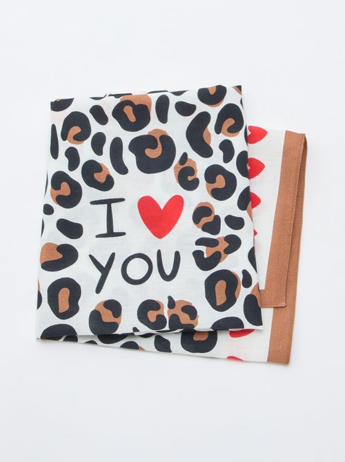 Foulard stampato quadrato (65x65 cm) 'Agathe Sorlet x Kiabi' - San Valentino - Kiabi