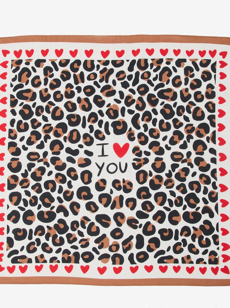 Foulard stampato quadrato (65x65 cm) 'Agathe Sorlet x Kiabi' - San Valentino Bianco - Kiabi