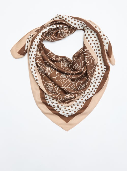 Foulard stampato \'rose\' e \'pois\' - Kiabi Foulard stampato \'rose\' e \'pois\' - Kiabi
