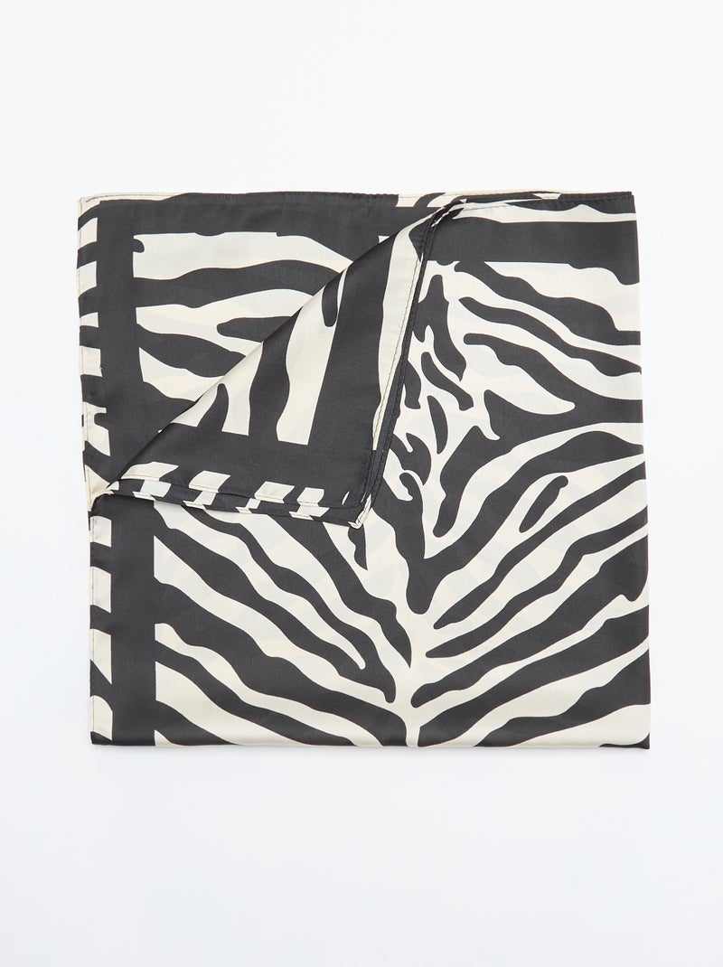 Foulard stampato 'zebra' Nero - Kiabi