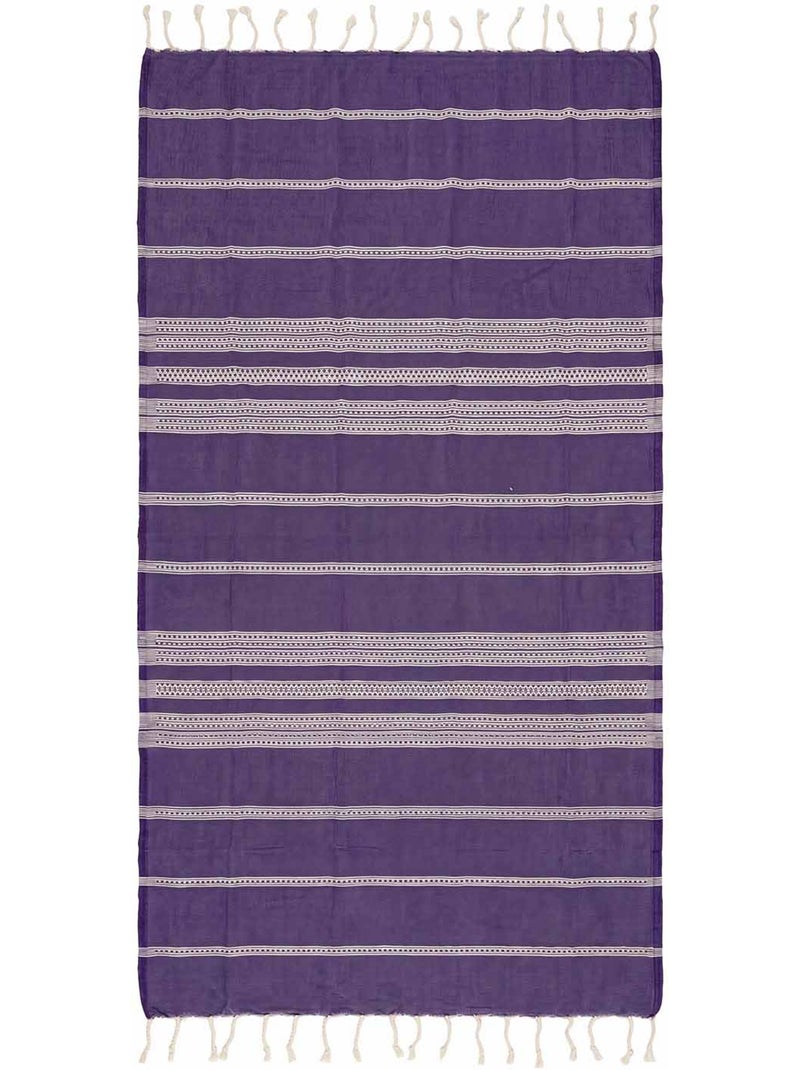 Fouta anti-sabbia in cotone riciclato | Reva Viola - Kiabi