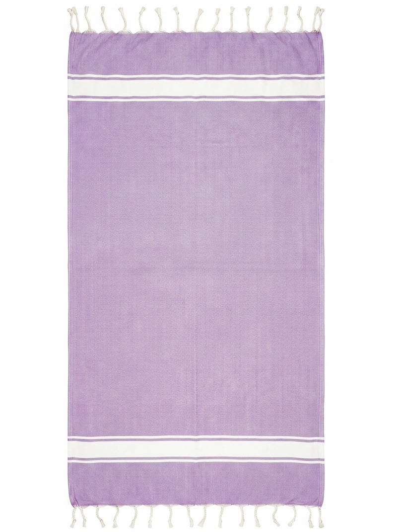 Fouta bambino telo mare cotone riciclato | Reva Lilla chiaro - Kiabi