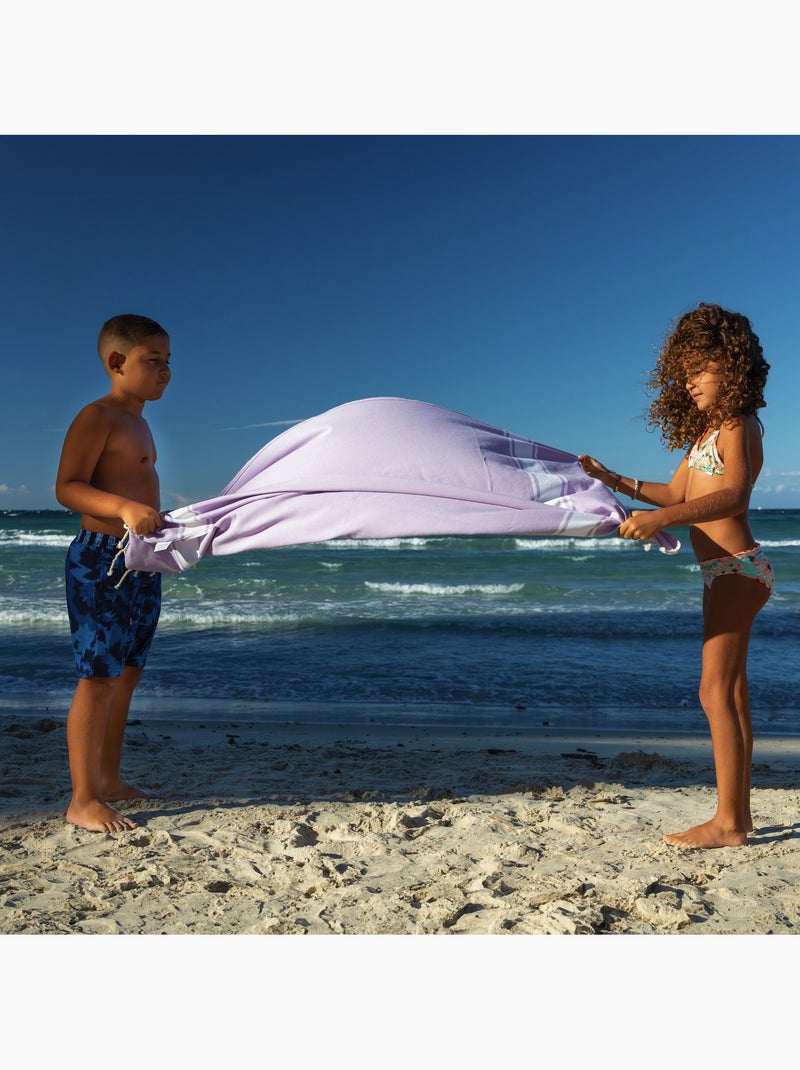 Fouta bambino telo mare cotone riciclato | Reva Verde chiaro - Kiabi