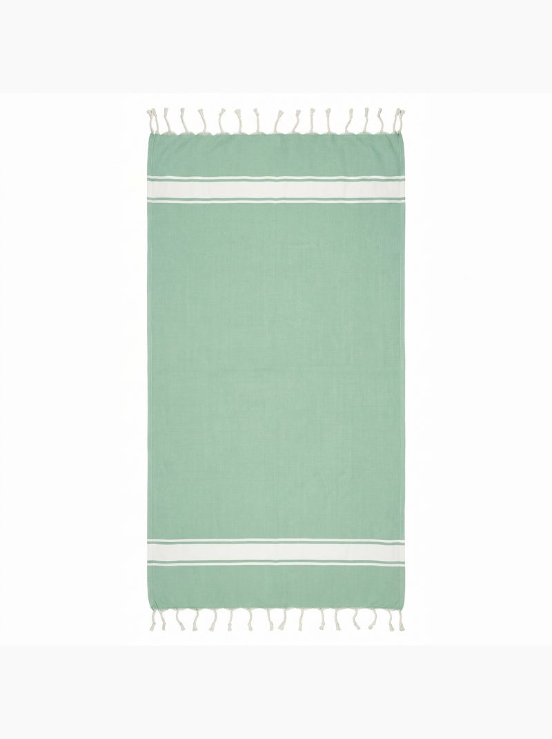 Fouta bambino telo mare cotone riciclato | Reva Verde chiaro - Kiabi