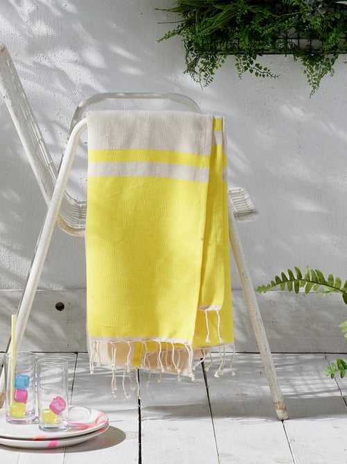 Fouta con frange (100x190 cm) - Kiabi