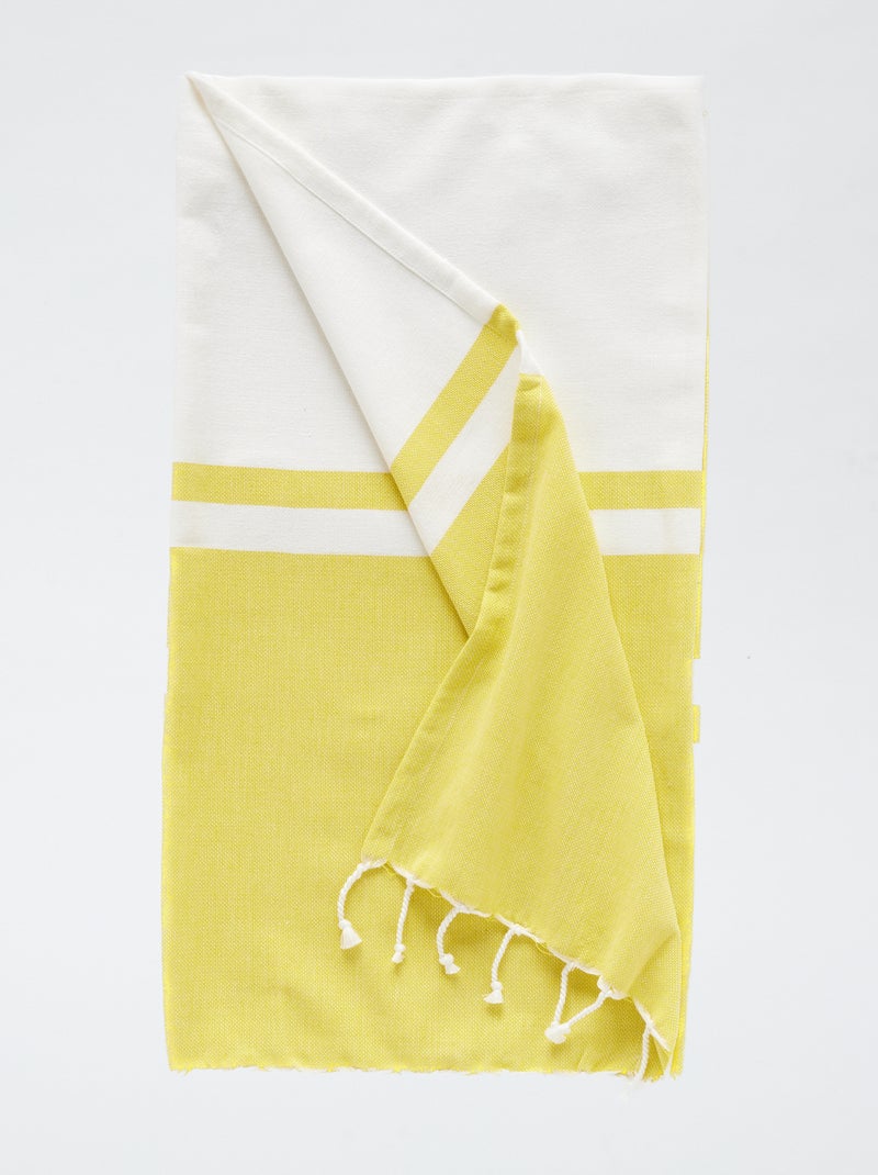 Fouta con frange (100x190 cm) GIALLO - Kiabi