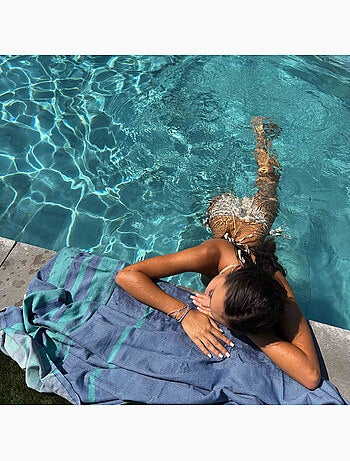 Fouta da spiaggia jacquard in cotone riciclato | Reva