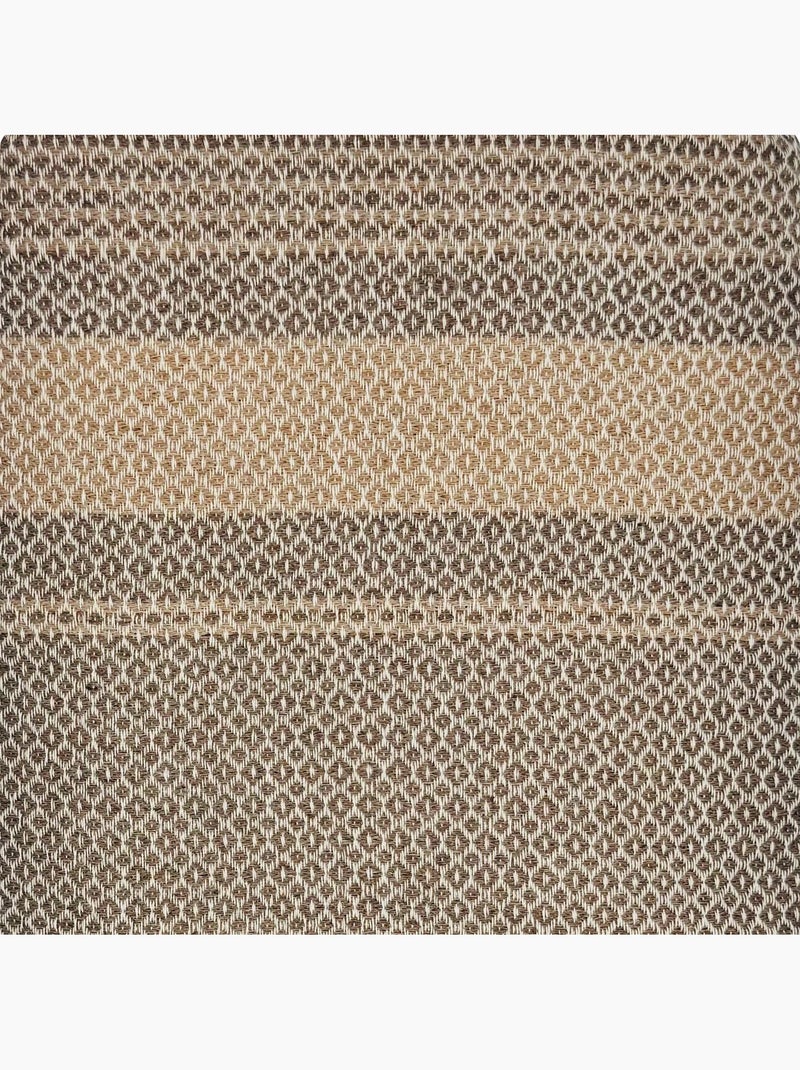Fouta di lusso jacquard occhio d'uccello cotone riciclato | Reva Beige - Kiabi