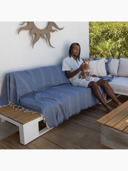Fouta gigante in cotone riciclato | reva | reva - Kiabi
