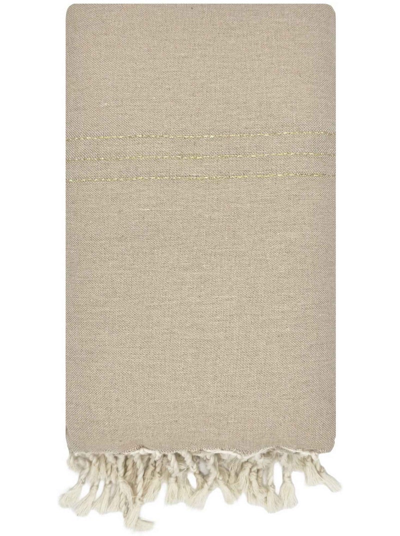 Fouta gigante in cotone riciclato | reva | reva Tortora - Kiabi