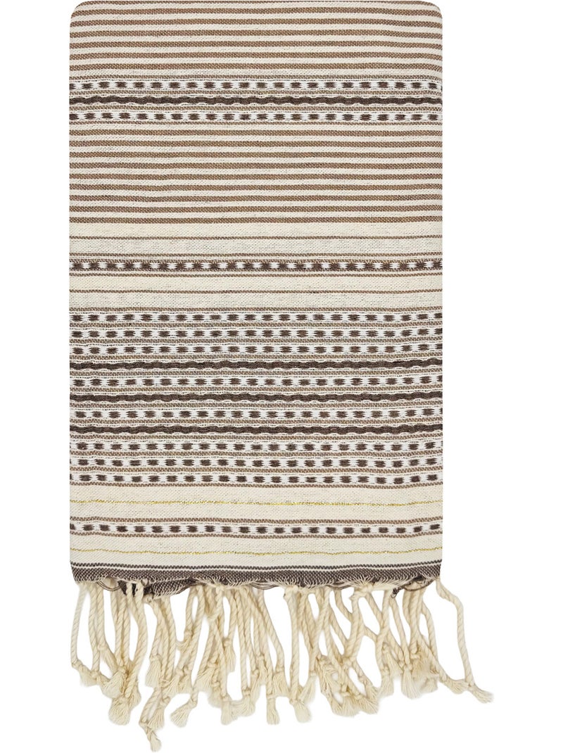 Fouta in cotone riciclato | reva Beige - Kiabi