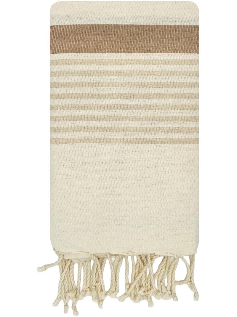 Fouta in cotone riciclato | reva | reva Beige - Kiabi
