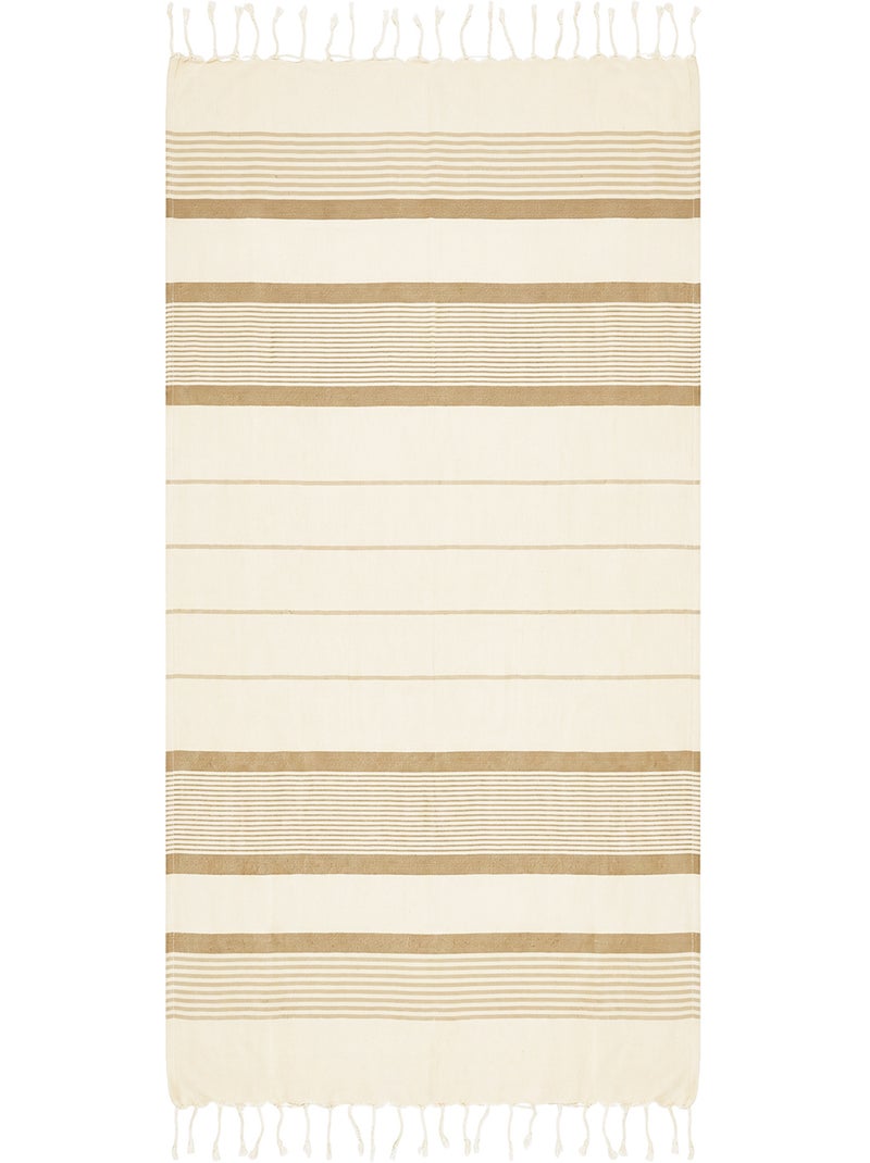 Fouta in cotone riciclato | reva | reva Beige - Kiabi