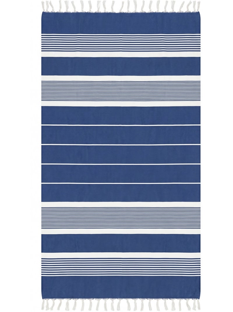 Fouta in cotone riciclato | reva | reva Blu caraibi - Kiabi
