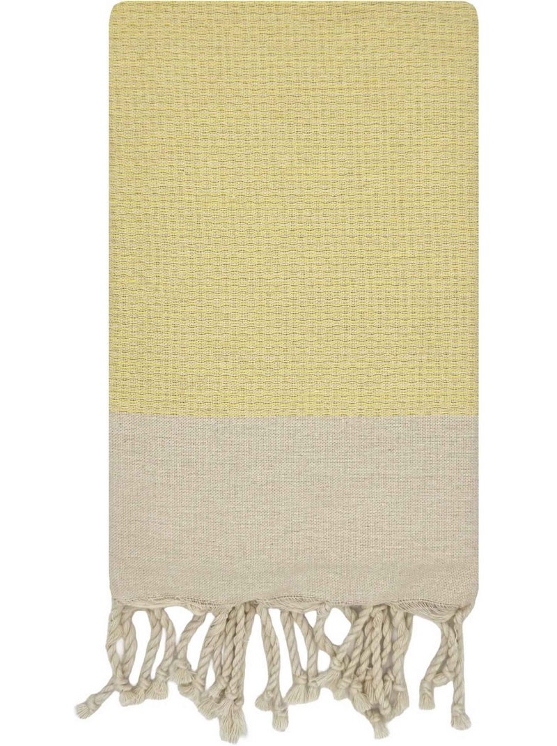 Fouta in cotone riciclato | reva | reva Giallo chiaro - Kiabi