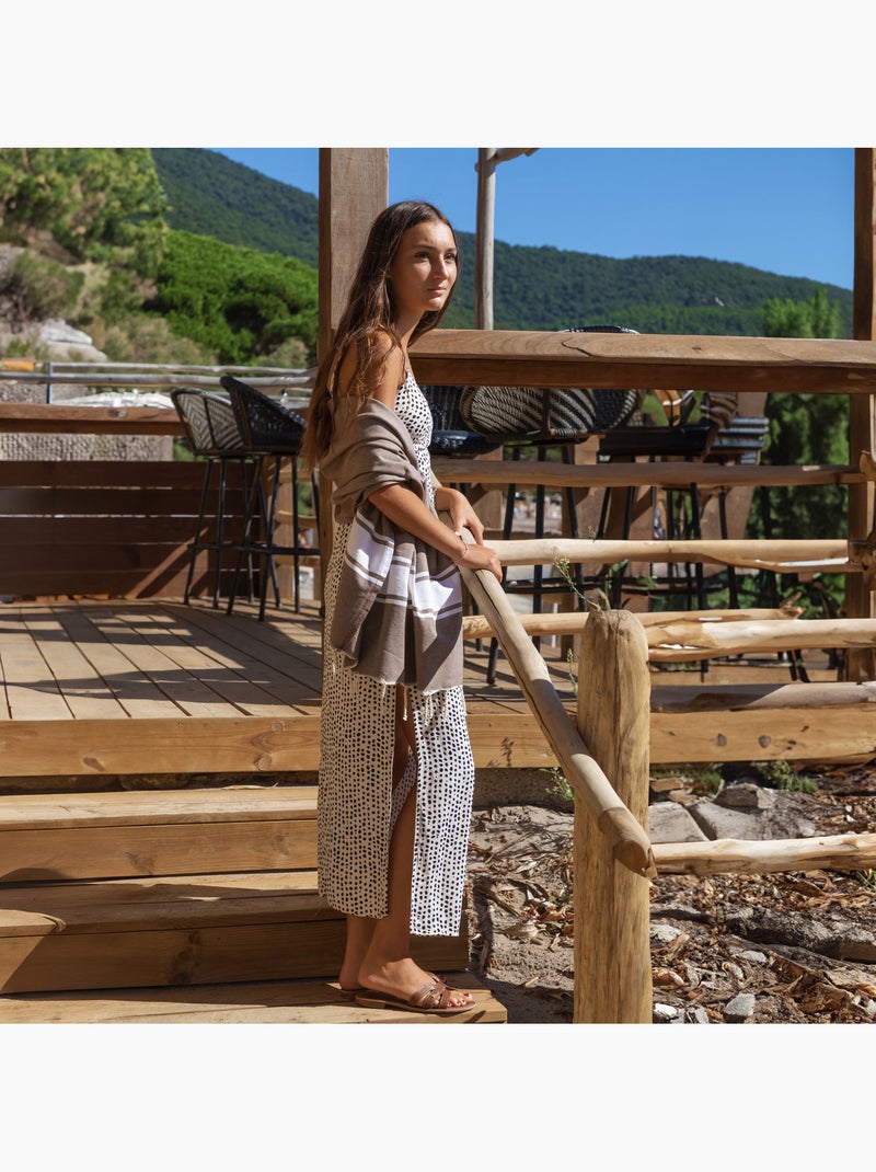 Fouta in cotone riciclato | reva | reva Grigio tortora - Kiabi