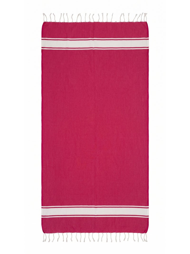 Fouta in cotone riciclato | reva | reva Rosa fucsia - Kiabi