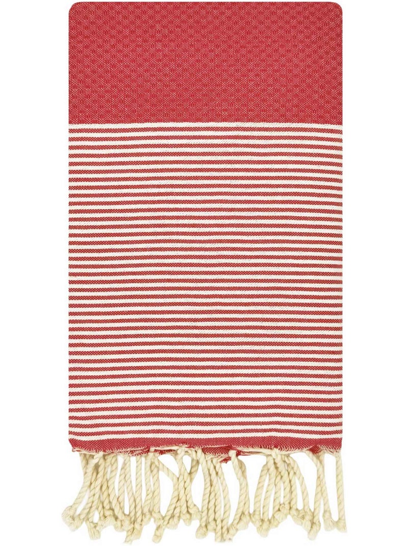 Fouta in cotone riciclato | reva | reva Rosso - Kiabi