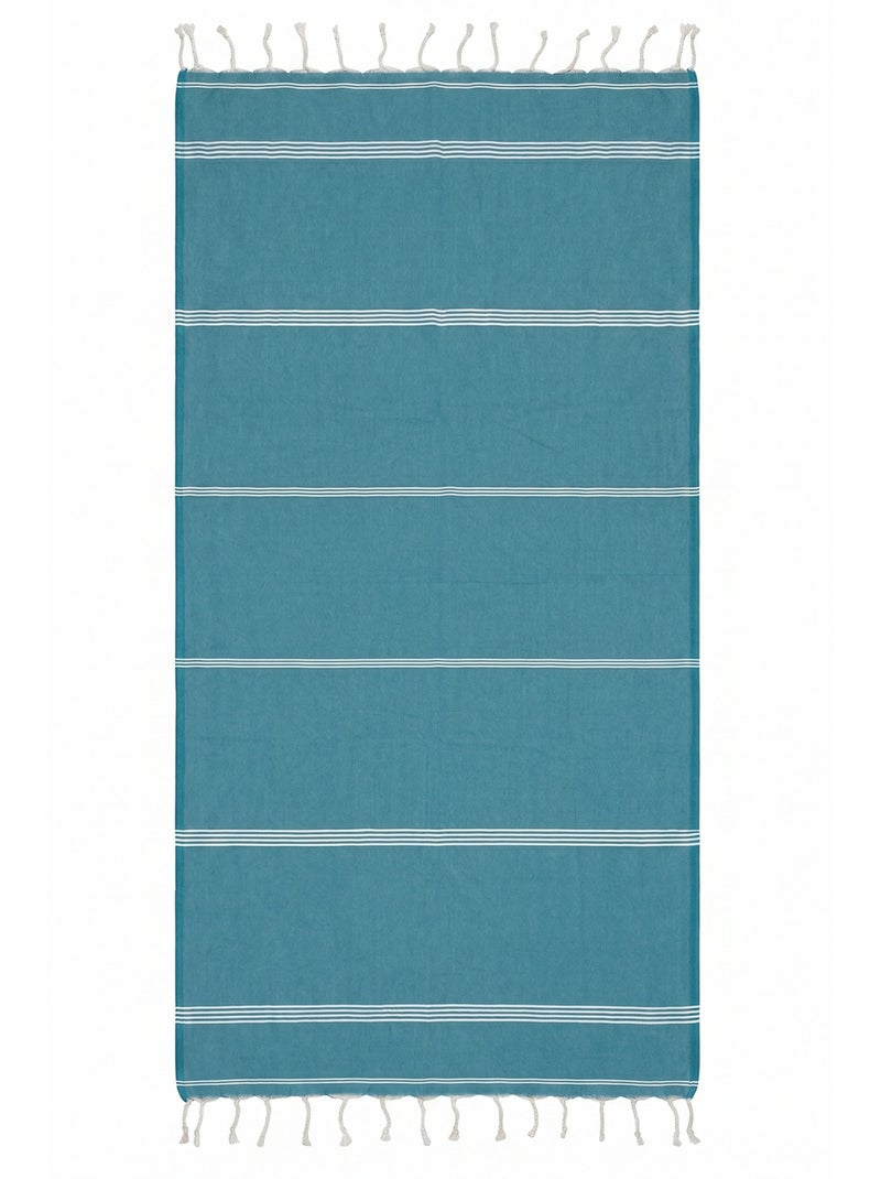 Fouta in cotone riciclato | reva | reva Verde cedro - Kiabi