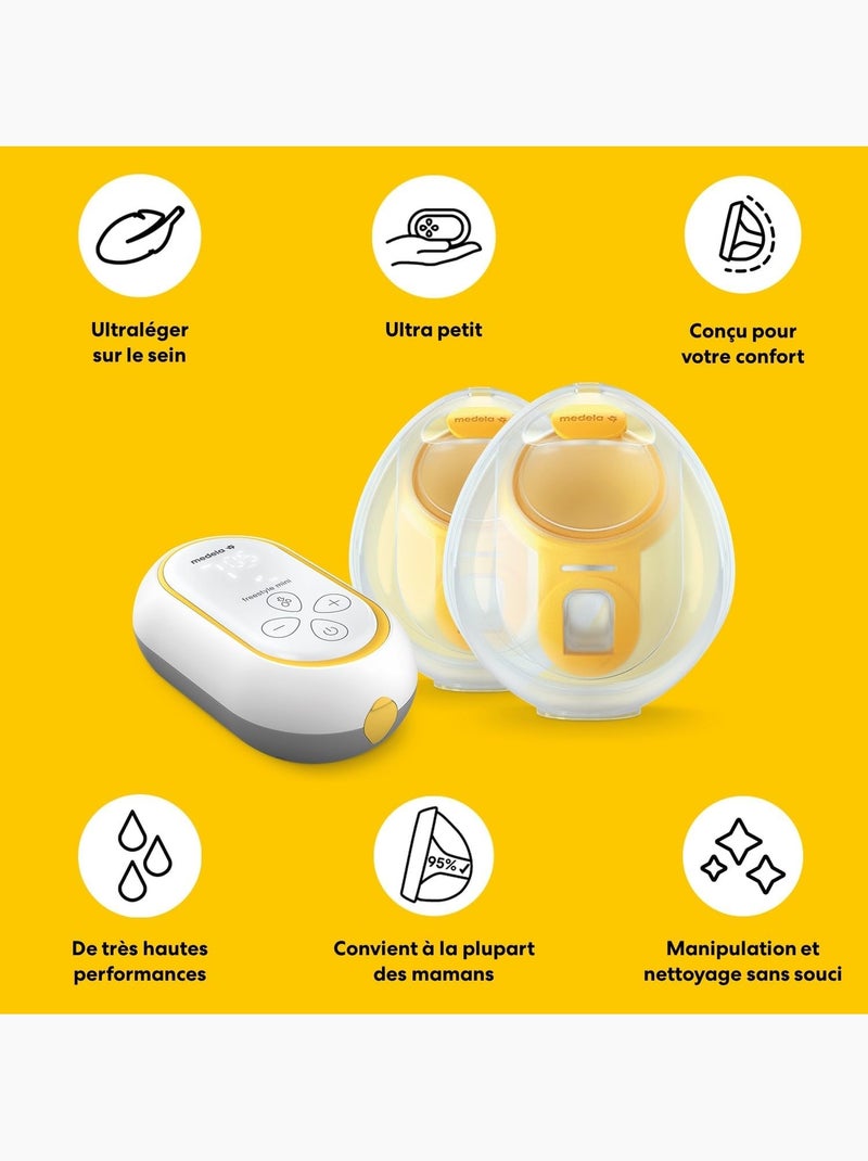 Freestyle Mini Hands-free MEDELA - Tiralatte elettrico singolo portatile da 24 mm - Facile da Trasparente - Kiabi