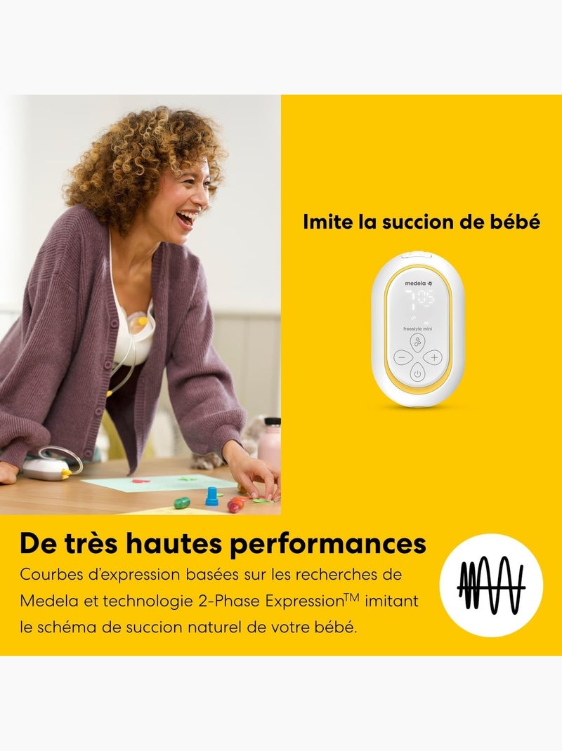 Freestyle Mini Hands-free MEDELA - Tiralatte elettrico singolo portatile da 24 mm - Facile da Trasparente - Kiabi