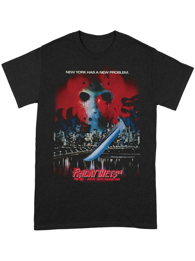 Friday The 13th Jason Takes Manhattan Maglietta Adulto Unisex Nero - Kiabi