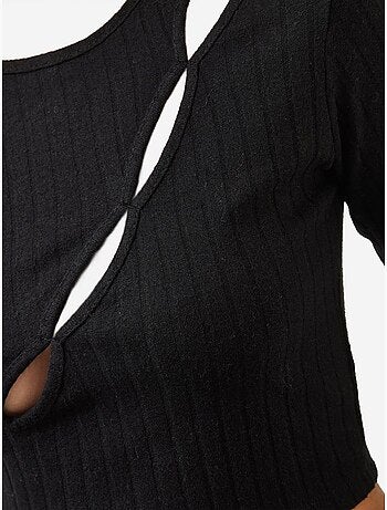 Front piped crop blouse lucci